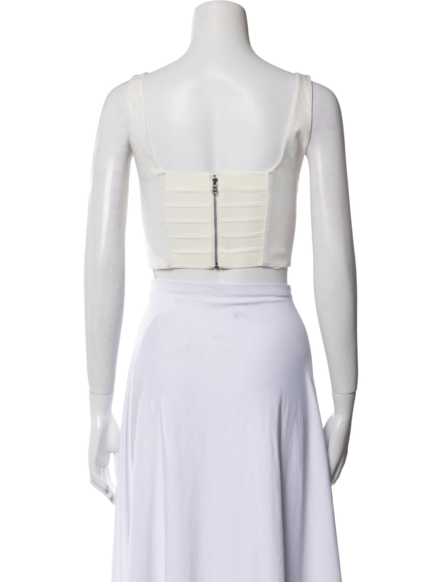Alice + Olivia Square Neckline Sleeveless Crop Top